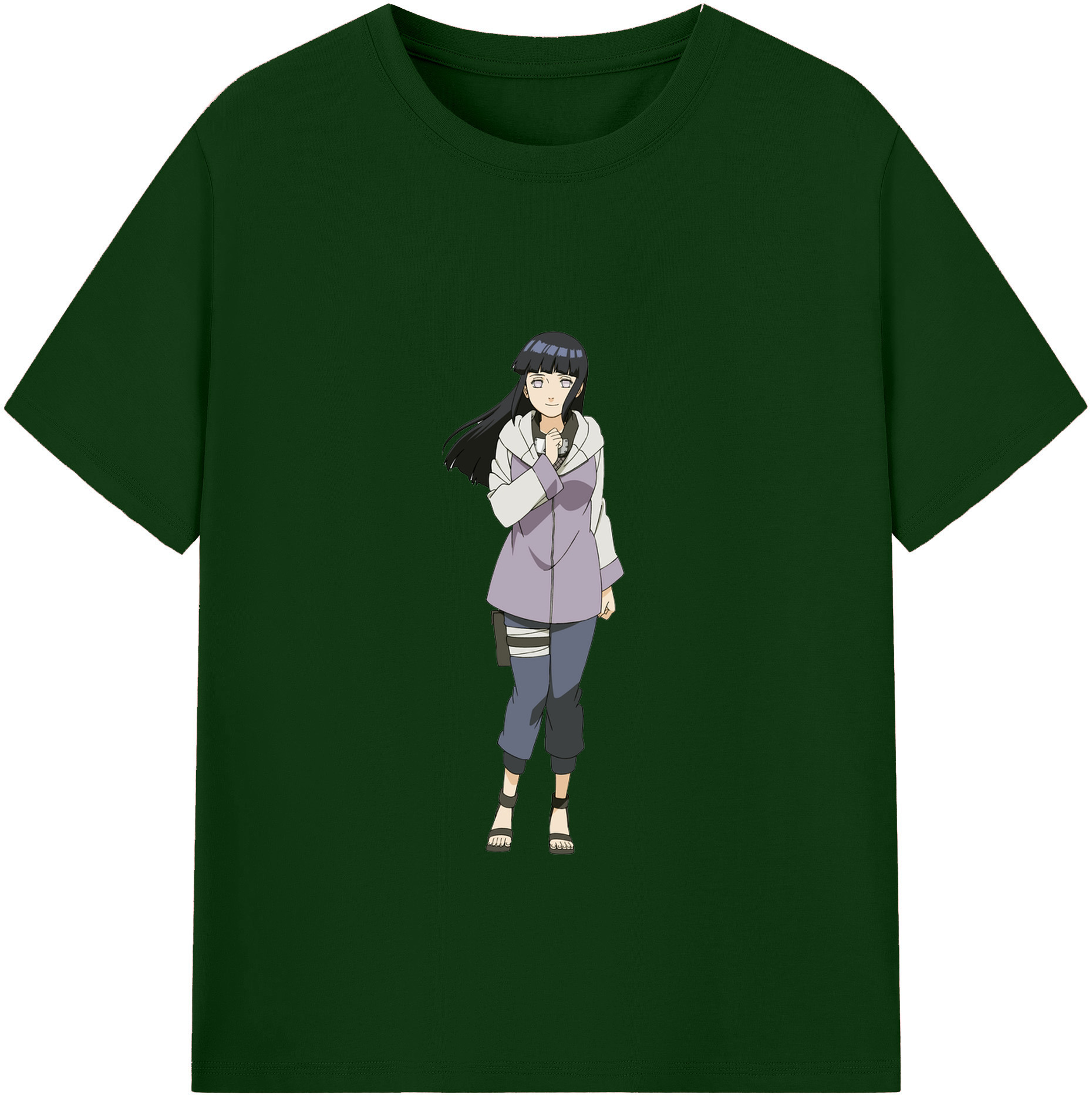 （画像用） NARUTO -ナルト- 日向ヒナタ Hyūga Hinata 綿100％半袖Tシャツ（フロントプリント）